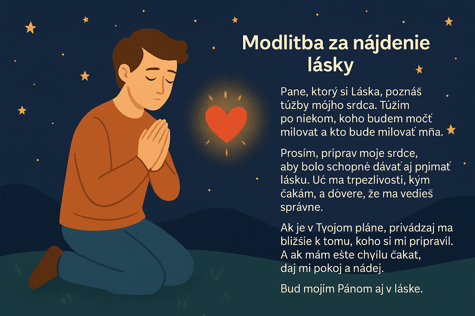 💖 Modlitba za nájdenie lásky – keď srdce túži po blízkosti