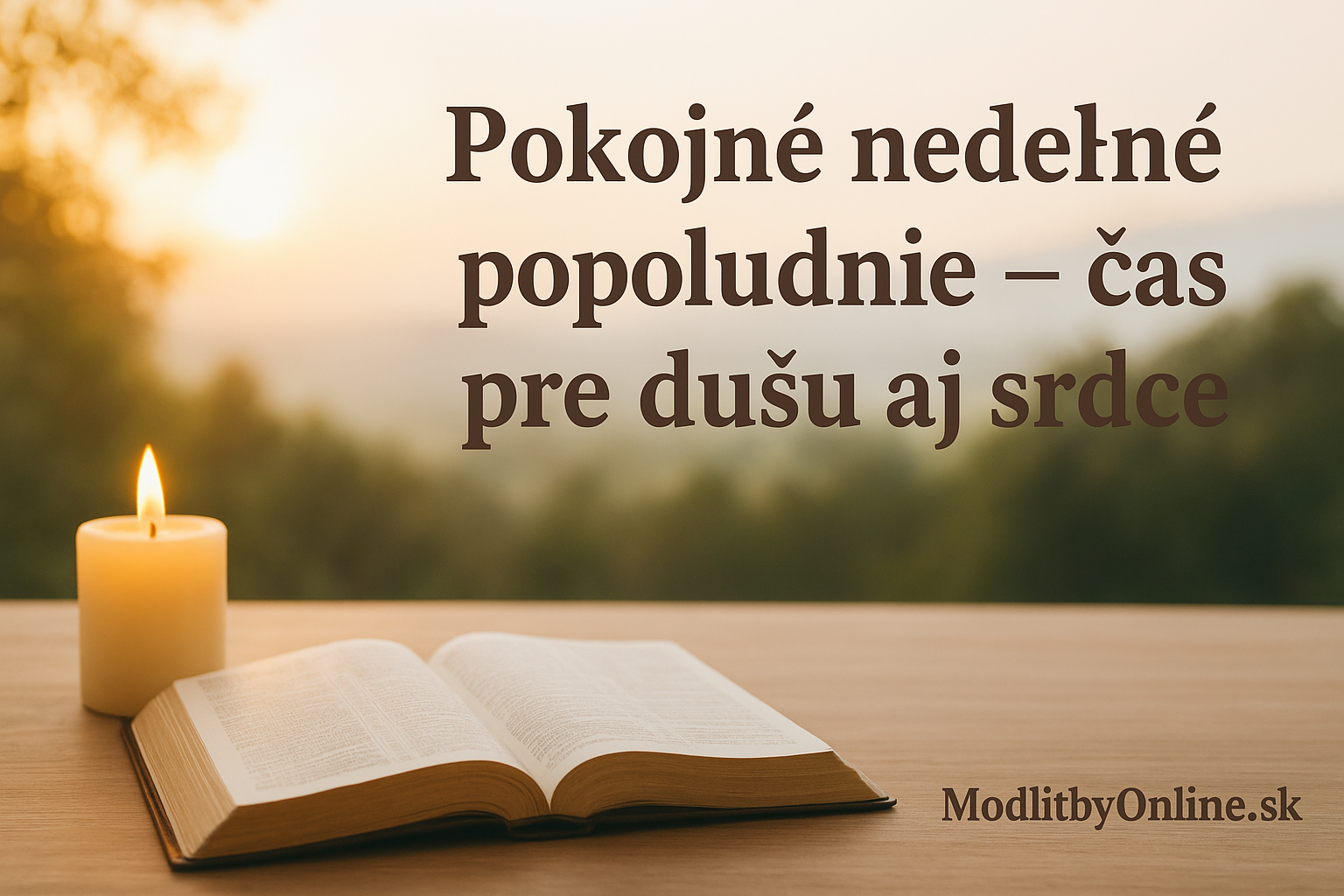 Pokojné nedeľné popoludnie – čas pre dušu aj srdce