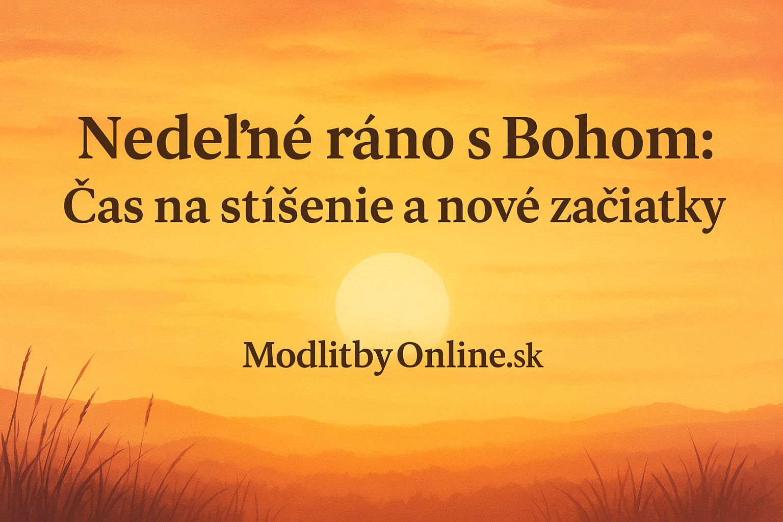 Nedeľné ráno s Bohom: Čas na stíšenie a nové začiatky 🌅
