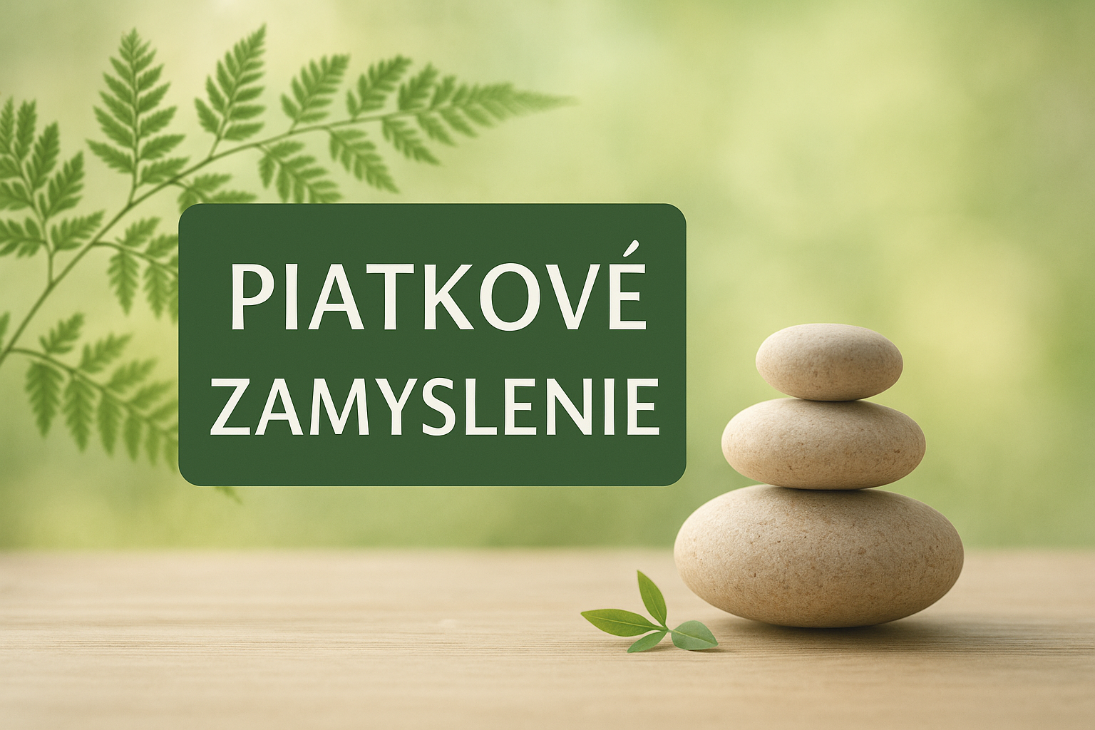 🌿 Piatkové zamyslenie – čas stíšenia a pokoja