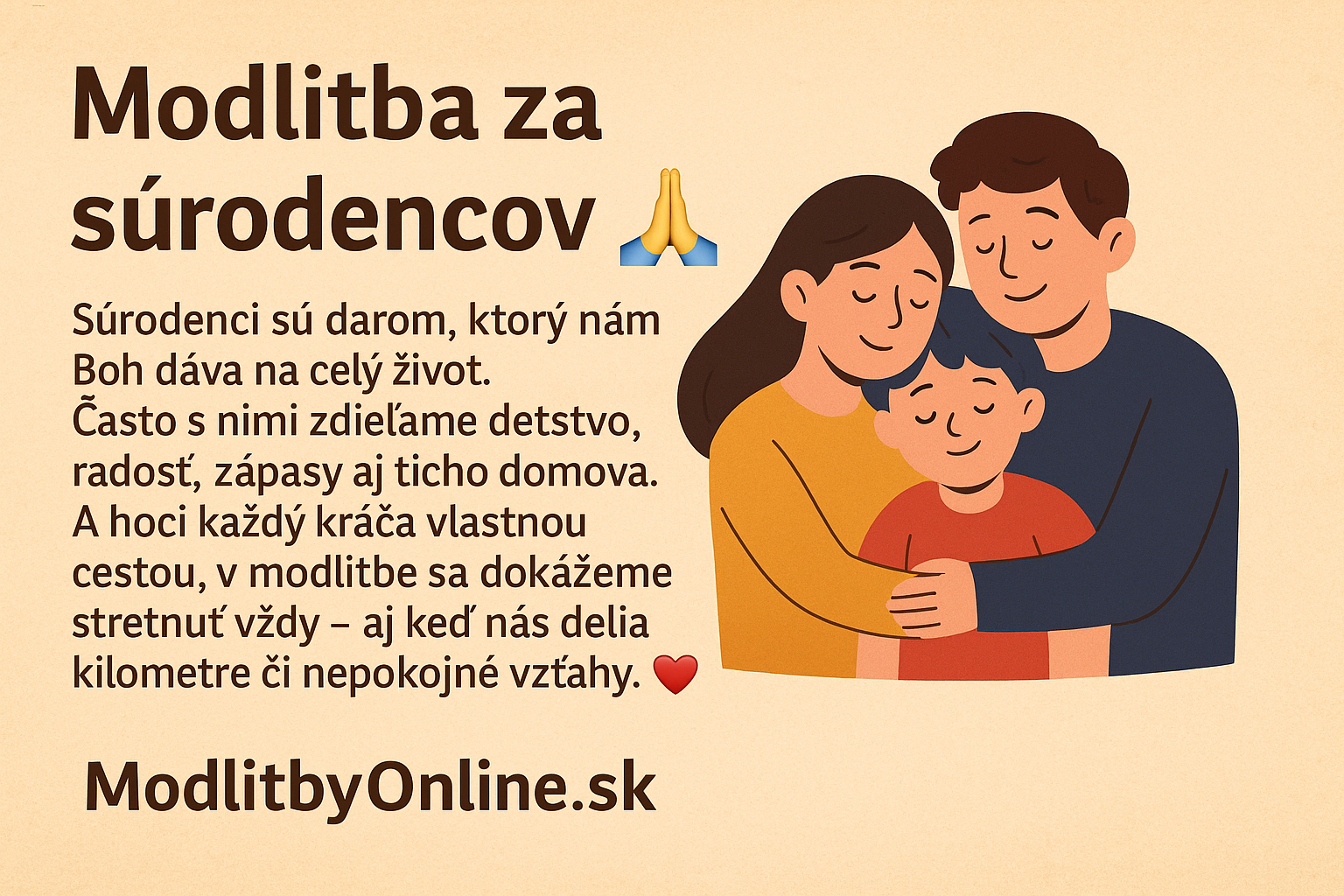Modlitba za súrodencov 🙏❤️