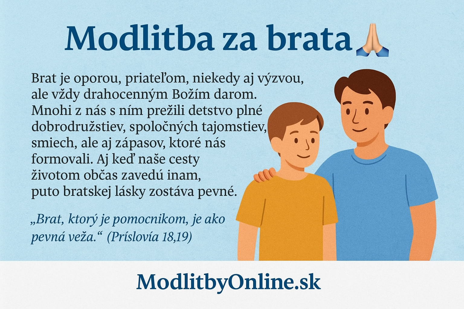 Modlitba za brata 🙏💙