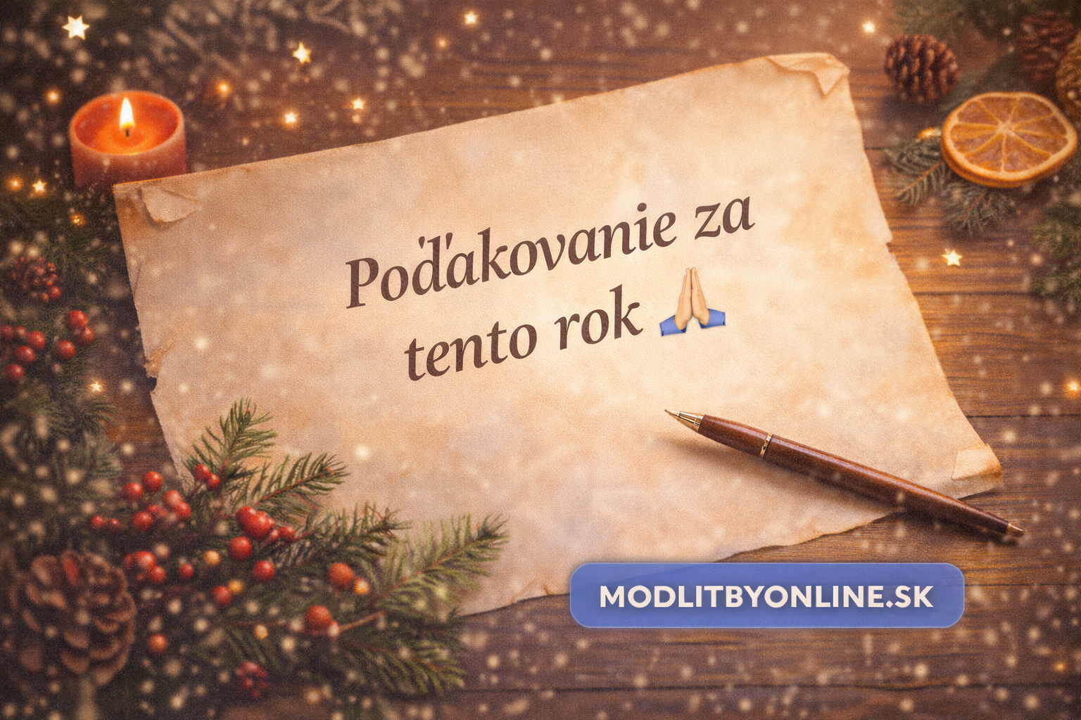 Poďakovanie za tento rok 🙏