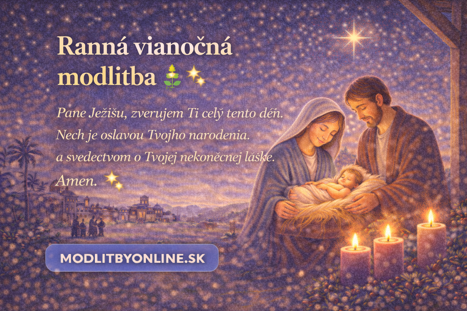 Ranná vianočná modlitba 🎄✨