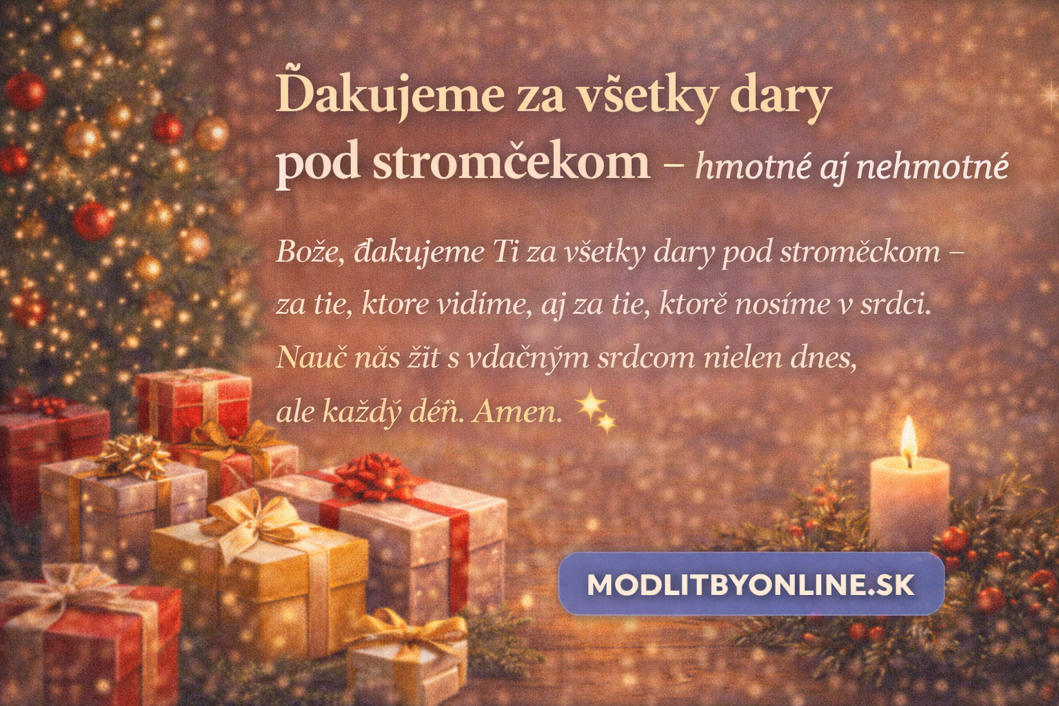 🎁 Ďakujeme za všetky dary pod stromčekom – hmotné aj nehmotné