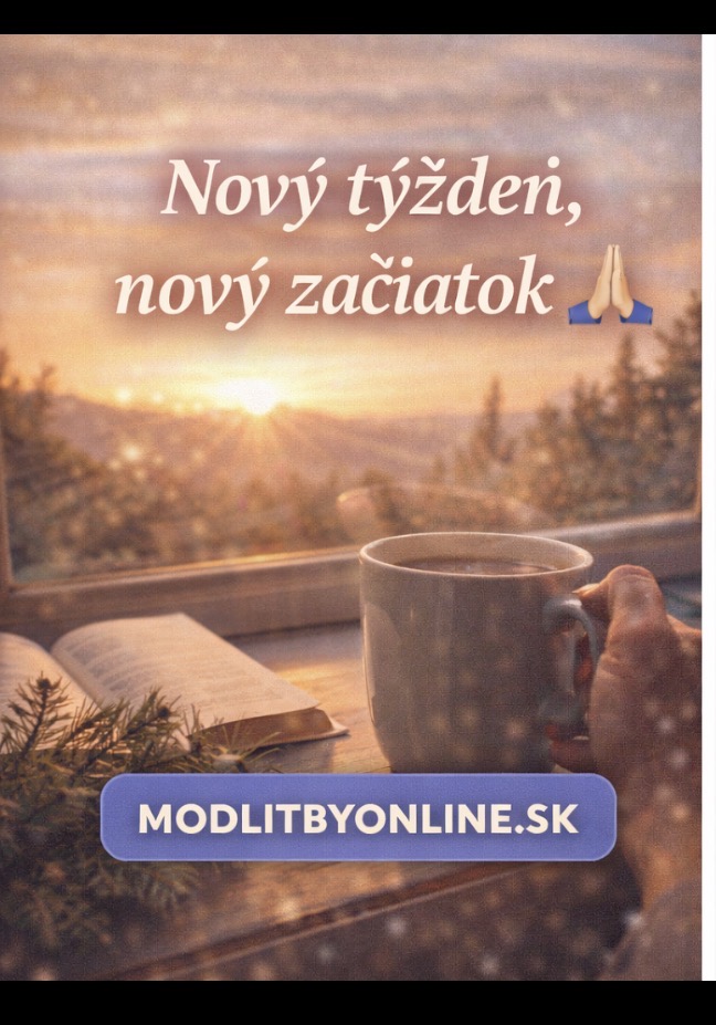 Nový týždeň, nový začiatok 🙏 Nech Boh kráča s nami každý deň