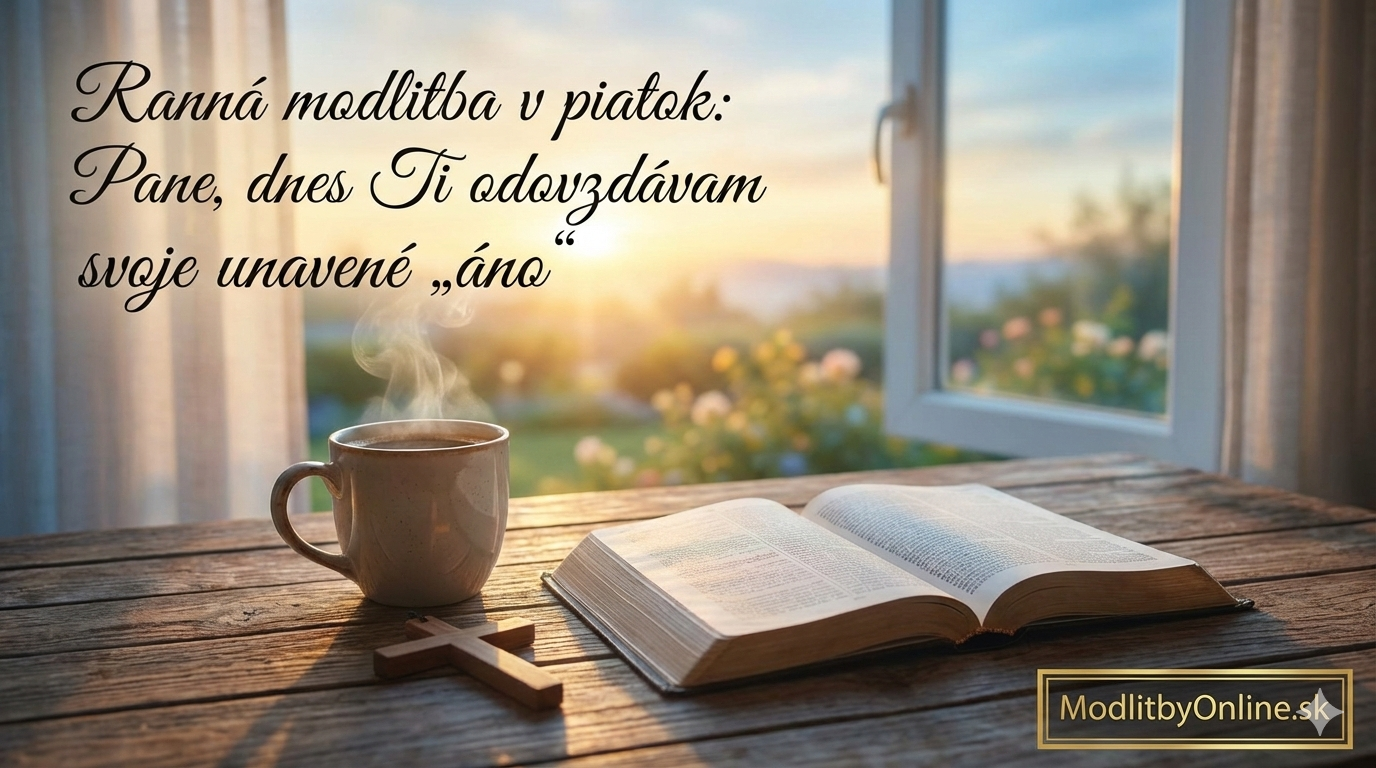Ranná modlitba v piatok: Pane, dnes Ti odovzdávam svoje unavené „áno“ 🌅🙏