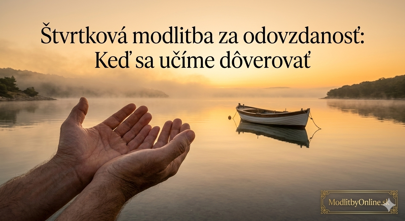 Štvrtková modlitba za odovzdanosť: Ako pustiť kormidlo a nájsť pokoj v Božej réžii ⚓🕊️