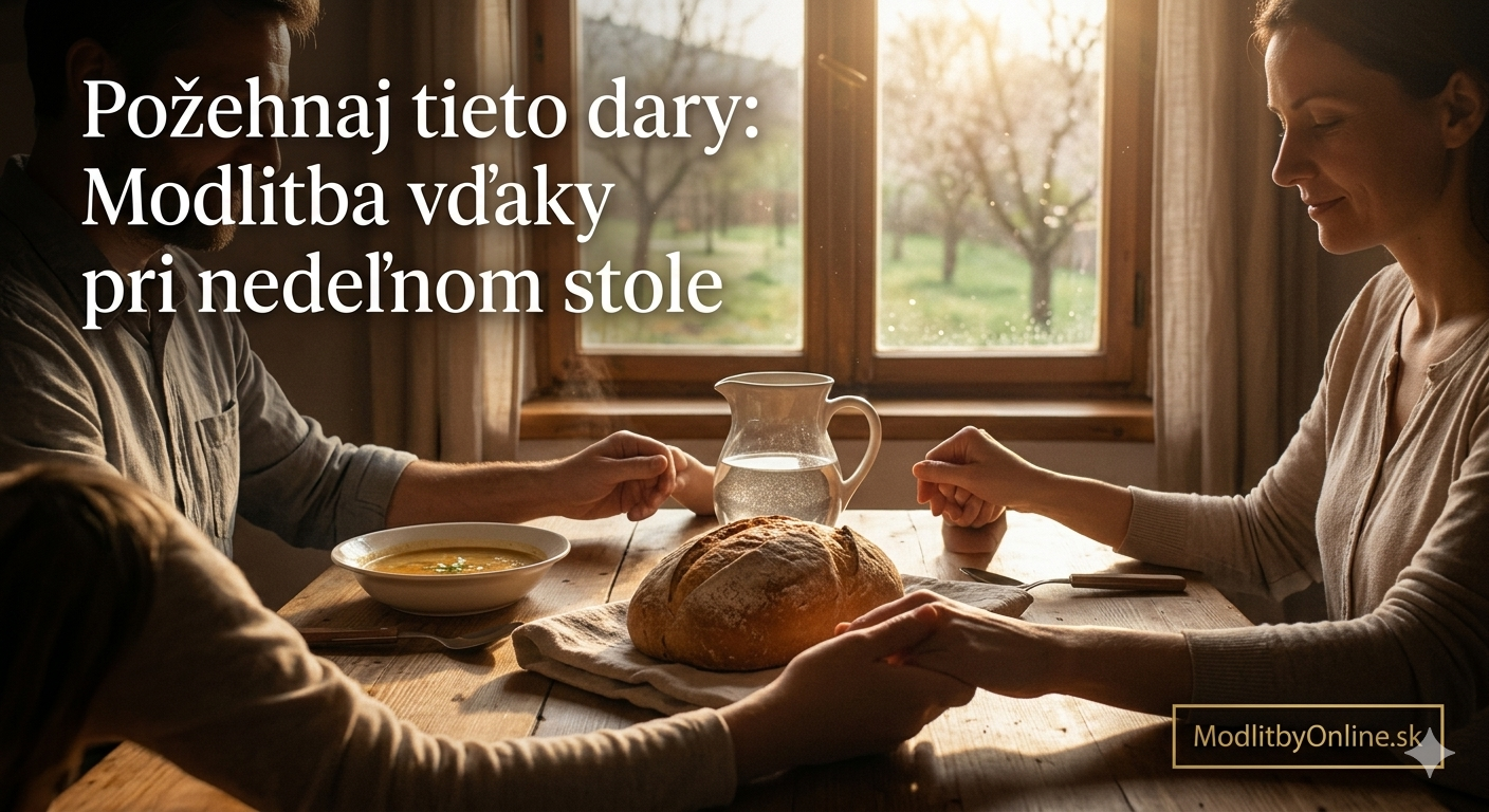 Viac než len nasýtenie: Nedeľná modlitba pri stole ako most k vďačnosti 🥖🍷