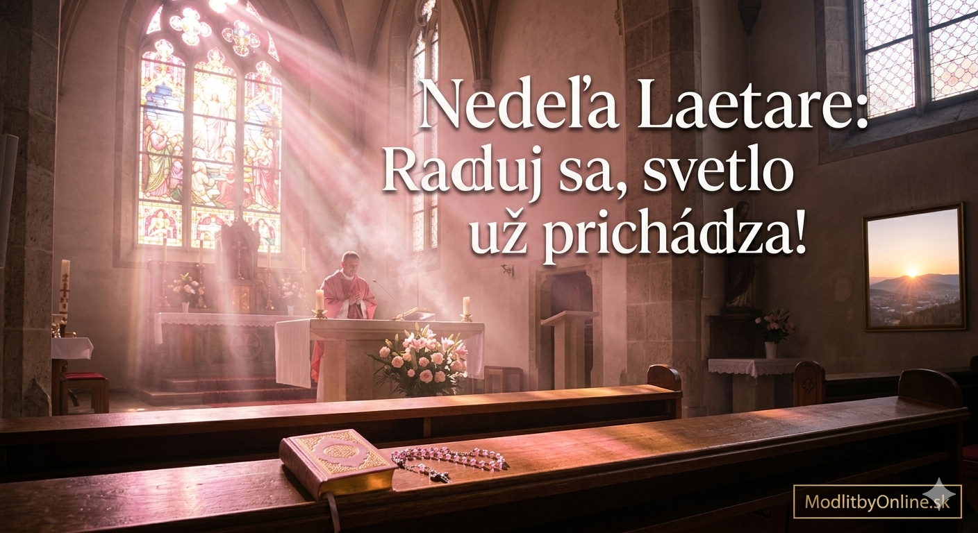 Nedeľa Laetare: Deň, kedy Pán hovorí nášmu smútku „Stačilo!“ a oblieka nás do radosti 🌸✨
