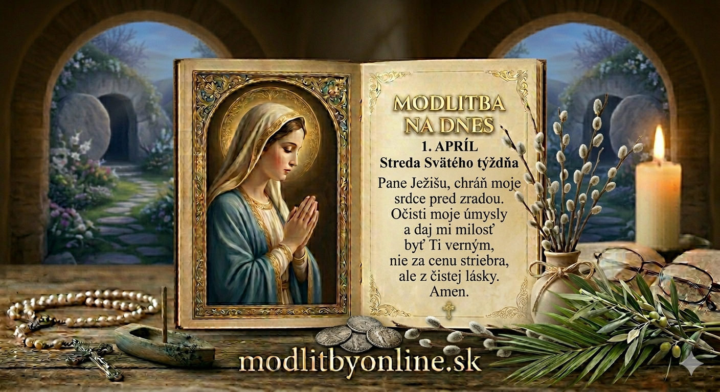 Modlitba na stredu Svätého týždňa (1. apríl): Chráňme svoje srdce pred zradou
