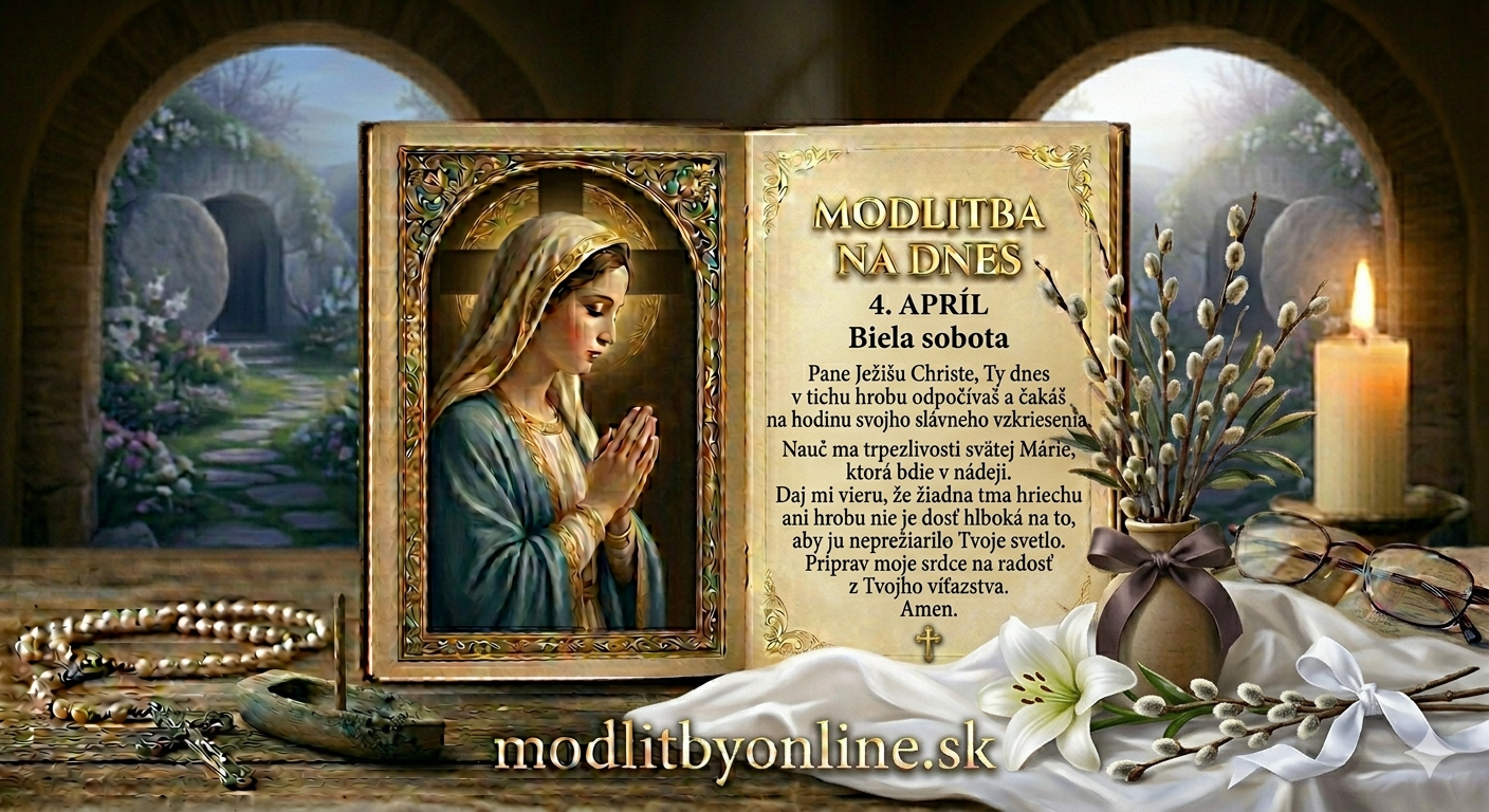 Modlitba na Bielu sobotu (4. apríl): Svetlo, ktoré žiari v tme
