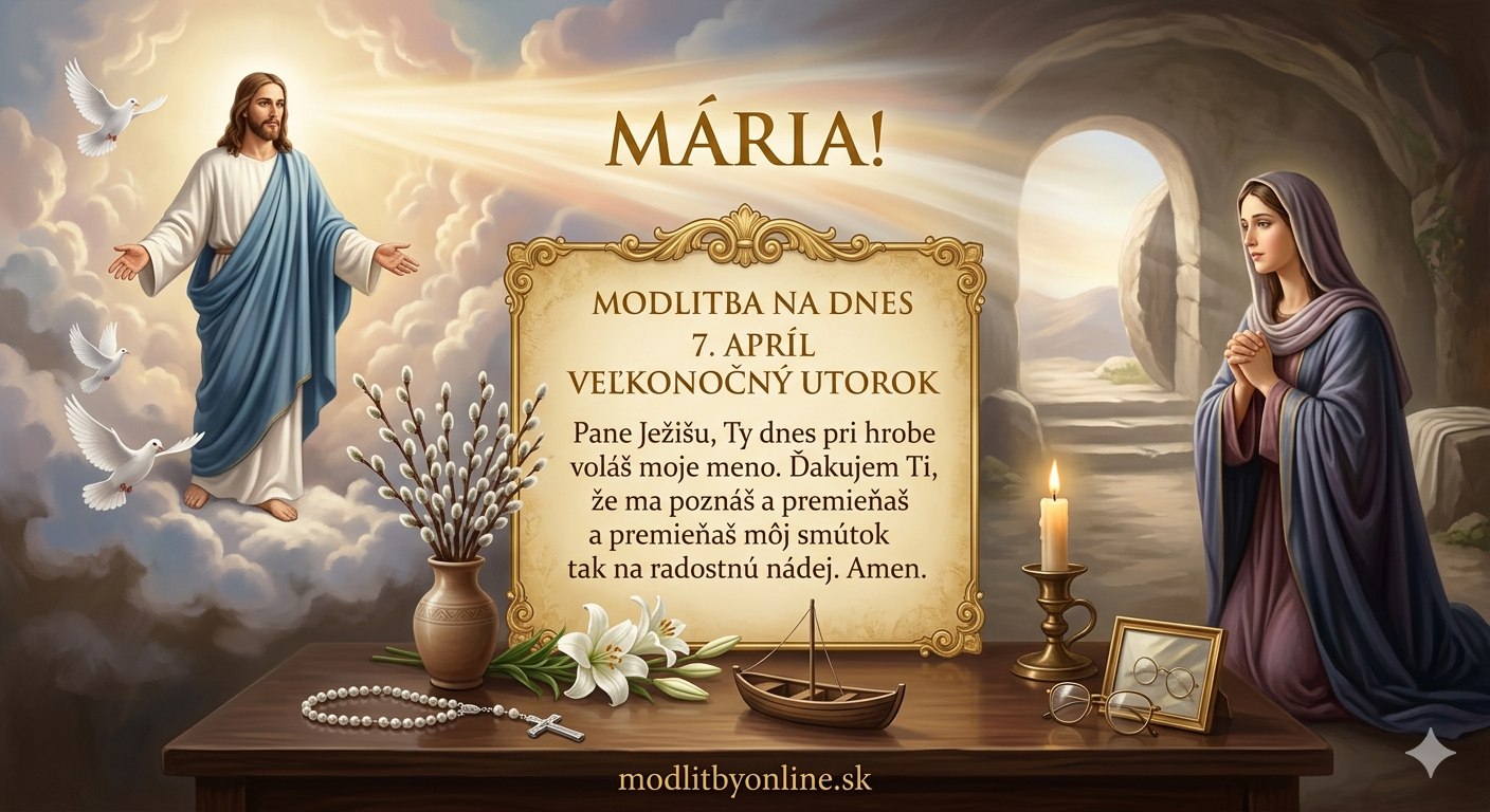 Modlitba na Veľkonočný utorok (7. apríl): Keď nás Boh volá po mene
