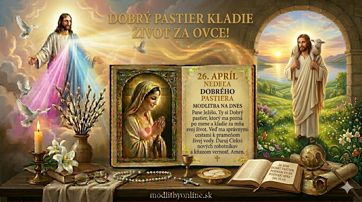 Modlitba na nedeľu (26. apríl): Dobrý pastier, ktorý nás pozná po mene