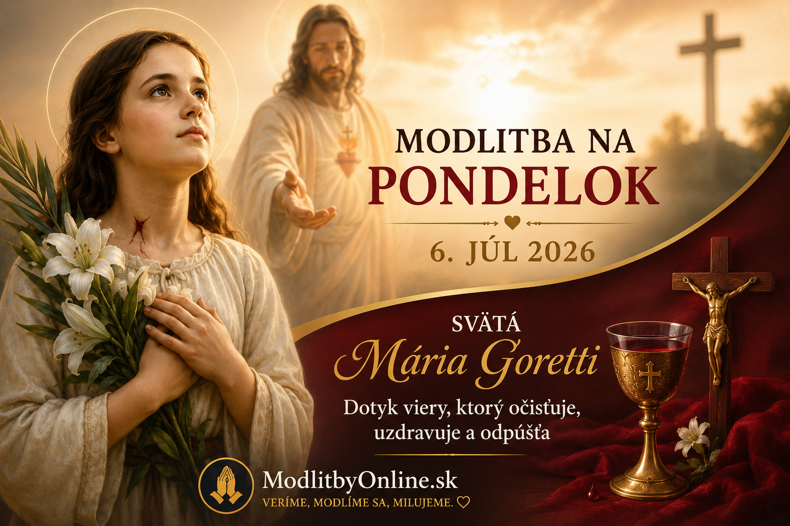 Modlitba na pondelok (6. júl): Svätá Mária Goretti a dotyk viery, ktorý očisťuje, uzdravuje a odpúšťa