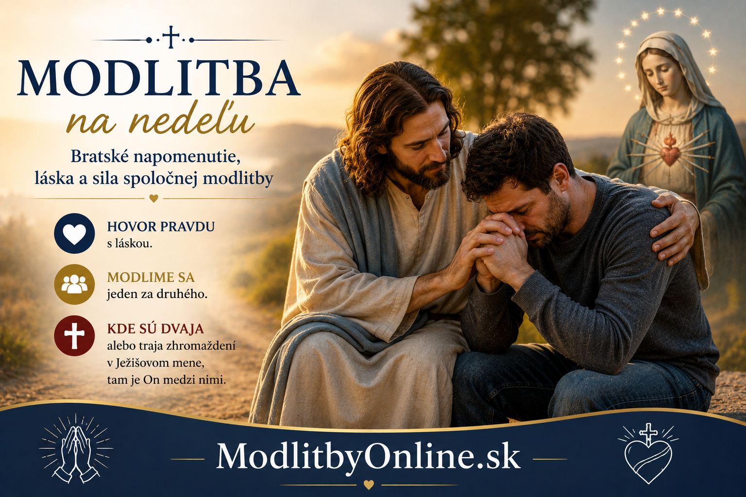 Modlitba na nedeľu (6. september): Bratské napomenutie, láska a sila spoločnej modlitby