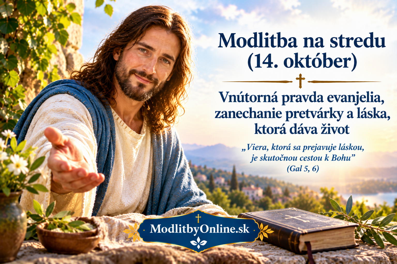Modlitba na stredu (14. október): Vnútorná pravda evanjelia, zanechanie pretvárky a láska, ktorá dáva život