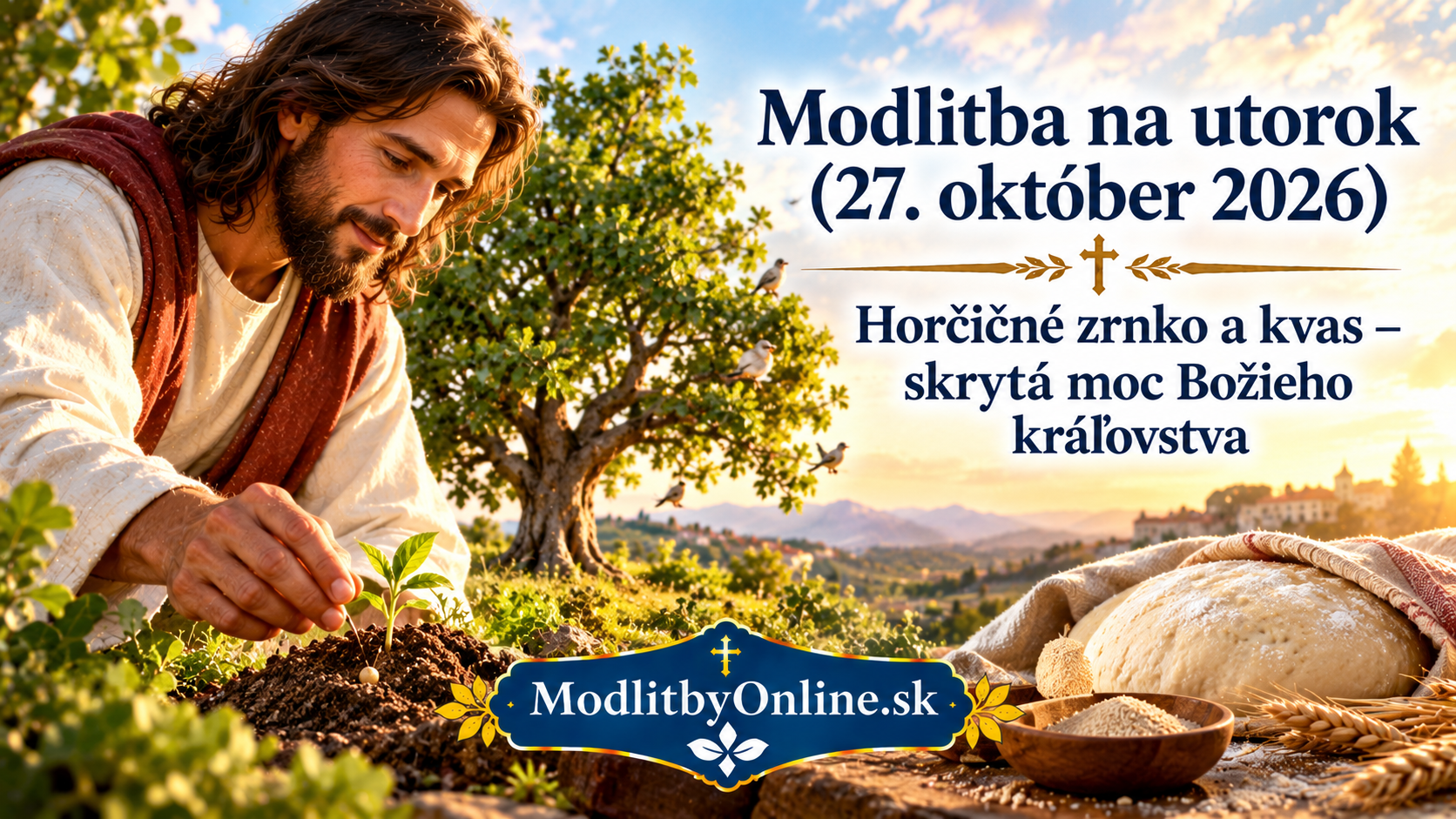 Modlitba na utorok (27. október 2026): Podobenstvo o horčičnom zrnku a kvase – skrytá moc Božieho kráľovstva