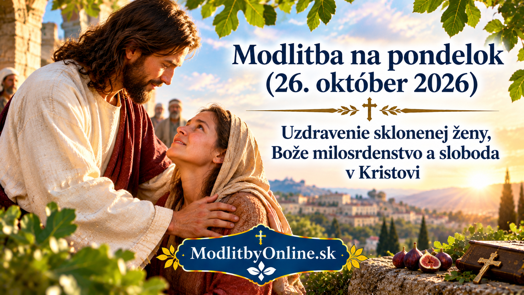 Modlitba na pondelok (26. október 2026): Uzdravenie sklonenej ženy, Božie milosrdenstvo a sloboda v Kristovi
