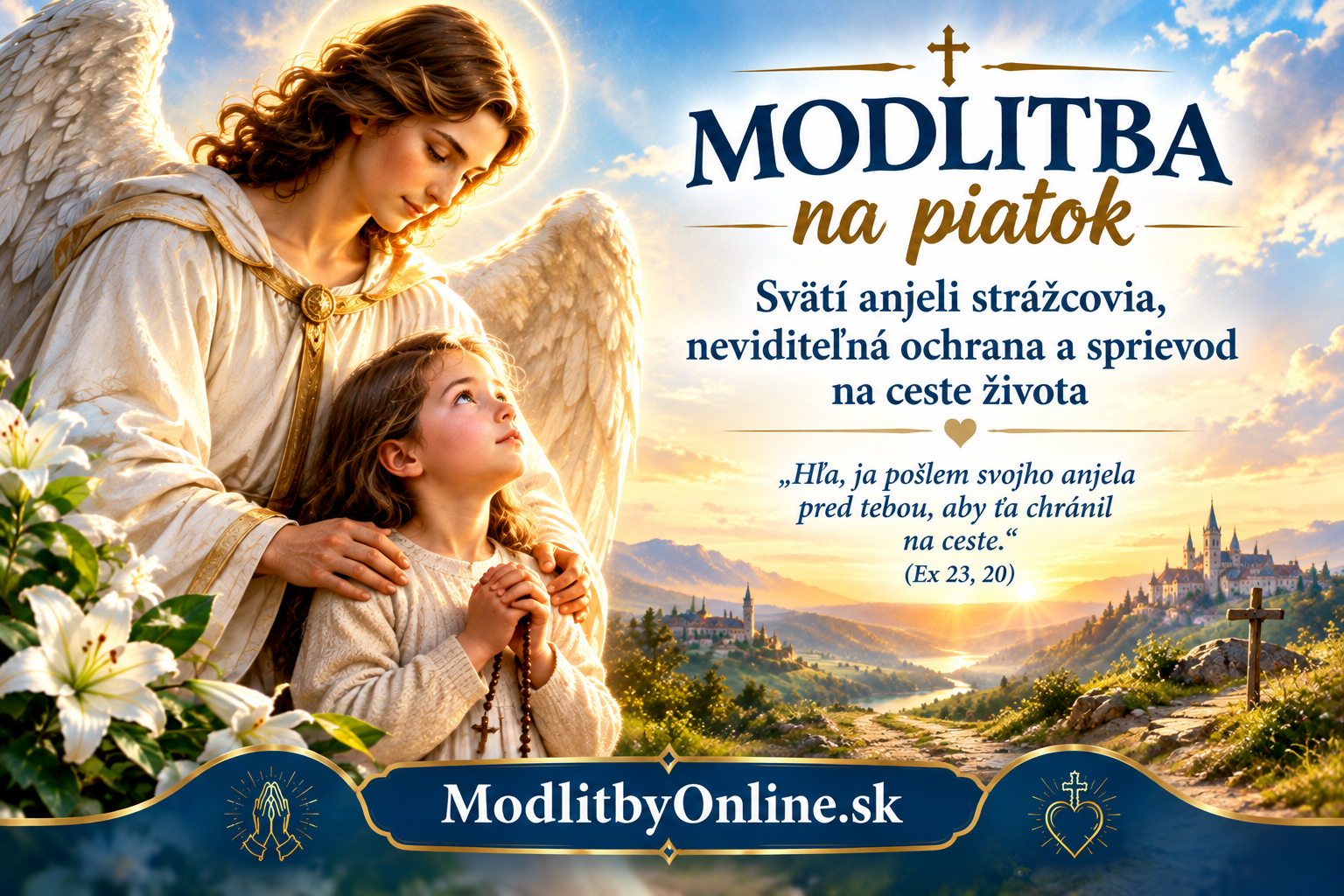 Sviatočná modlitba na piatok (2. október): Svätí anjeli strážcovia, neviditeľná ochrana a sprievod na ceste života