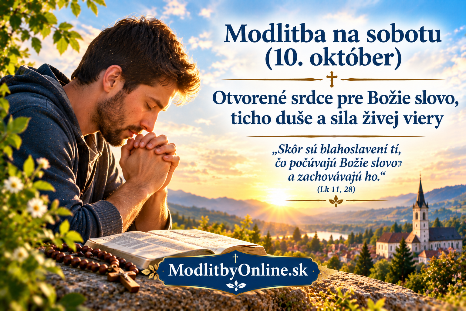 Modlitba na sobotu (10. október): Otvorené srdce pre Božie slovo, ticho duše a sila živej viery