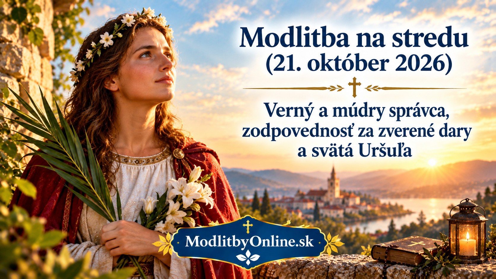 Modlitba na stredu (21. október 2026): Verný a múdry správca, zodpovednosť za zverené dary a svätá Uršuľa