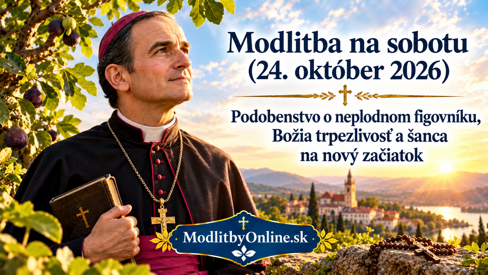 Modlitba na sobotu (24. október 2026): Podobenstvo o neplodnom figovníku, Božia trpezlivosť a šanca na nový začiatok