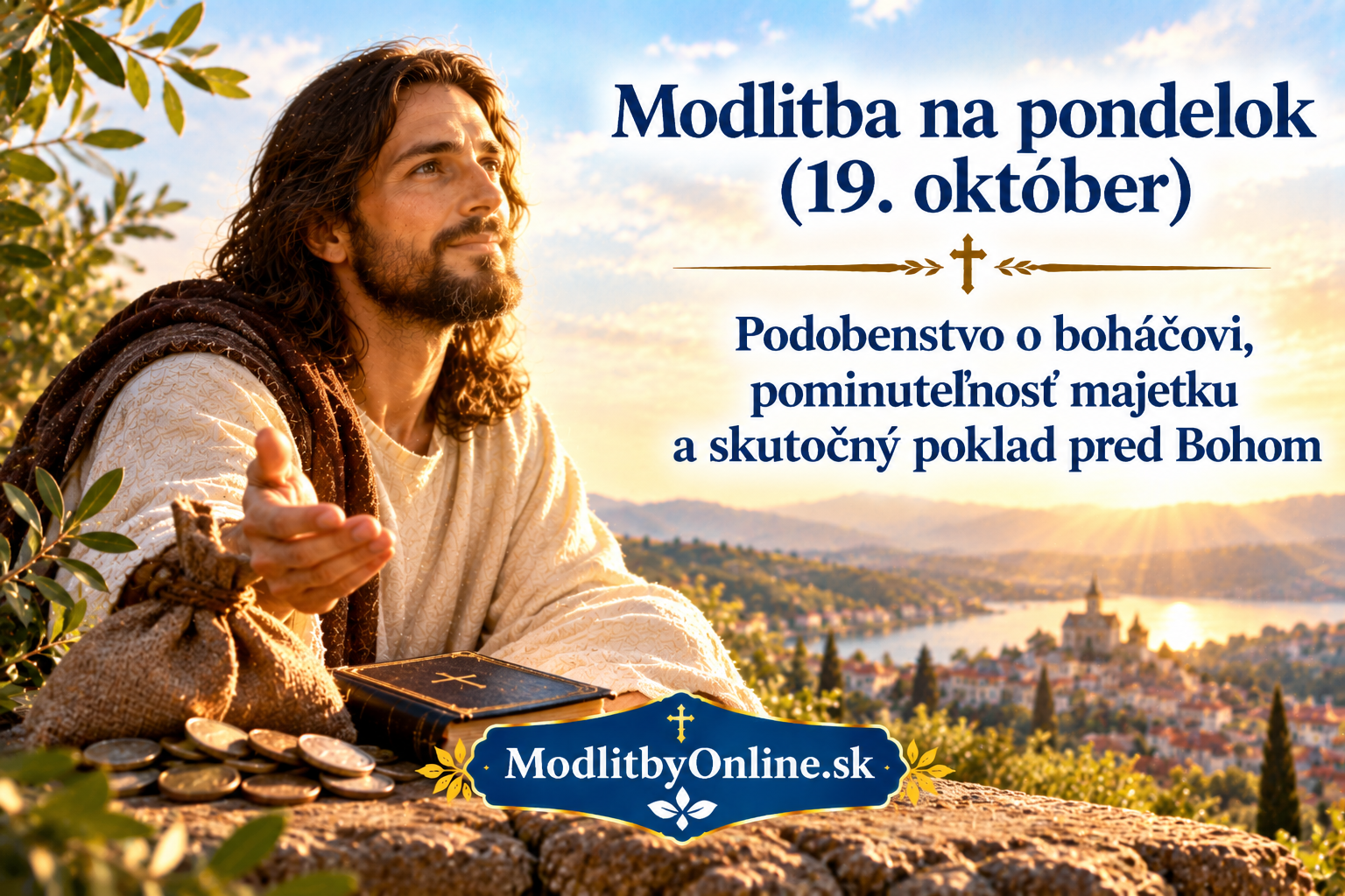 Modlitba na pondelok (19. október): Podobenstvo o boháčovi, pominuteľnosť majetku a skutočný poklad pred Bohom