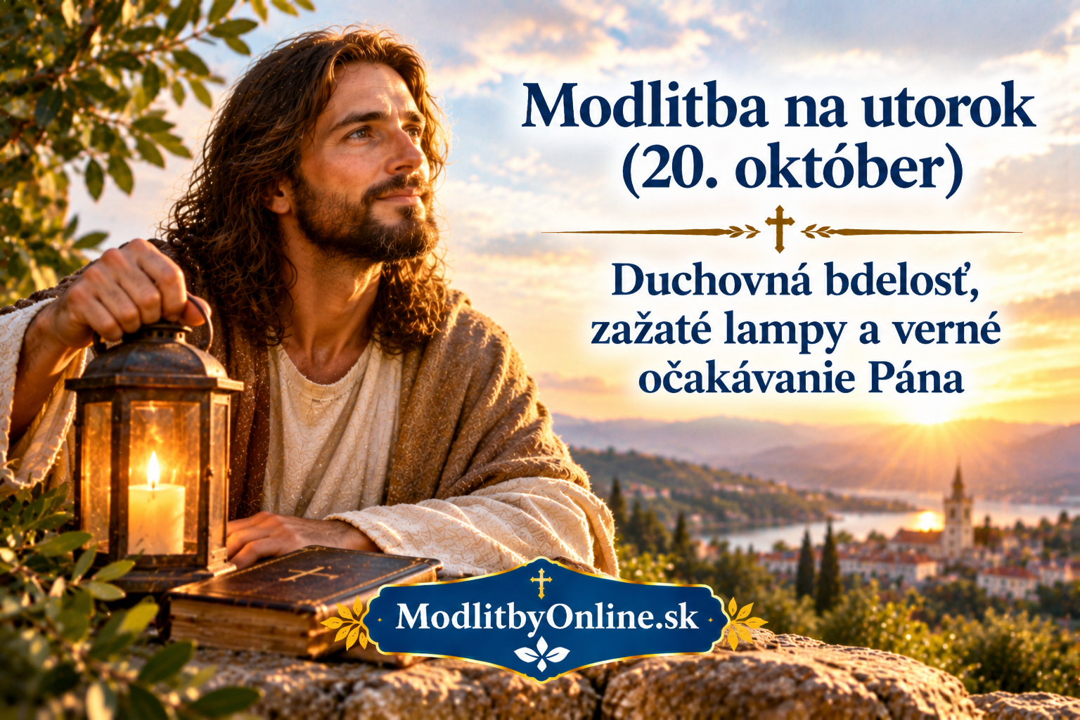 Modlitba na utorok (20. október 2026): Duchovná bdelosť, zažaté lampy a verné očakávanie Pána